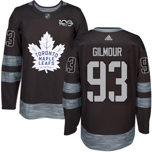 Adidas Maple Leafs #93 Doug Gilmour Black 1917-100th Anniversary Stitched NHL Jersey